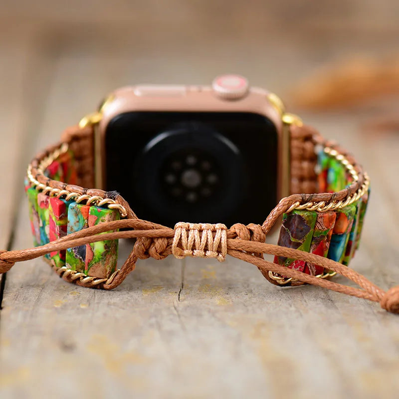 Bracelet pour montre connectée Apple en pierre semi-précieuse Jo-Agus 8