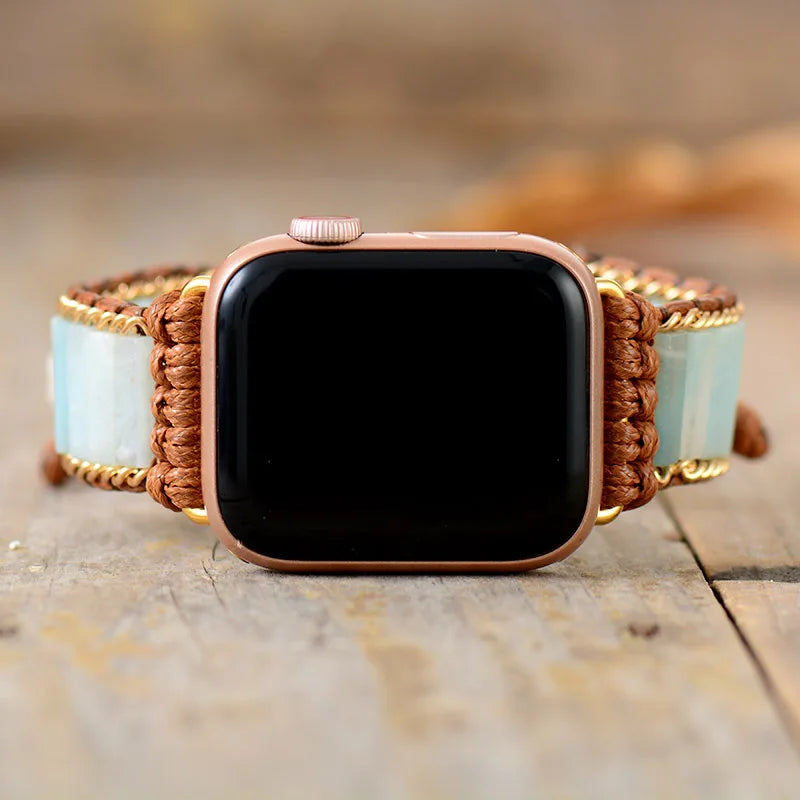 Bracelet pour montre connectée Apple en pierre semi-précieuse Jo-Agus 8