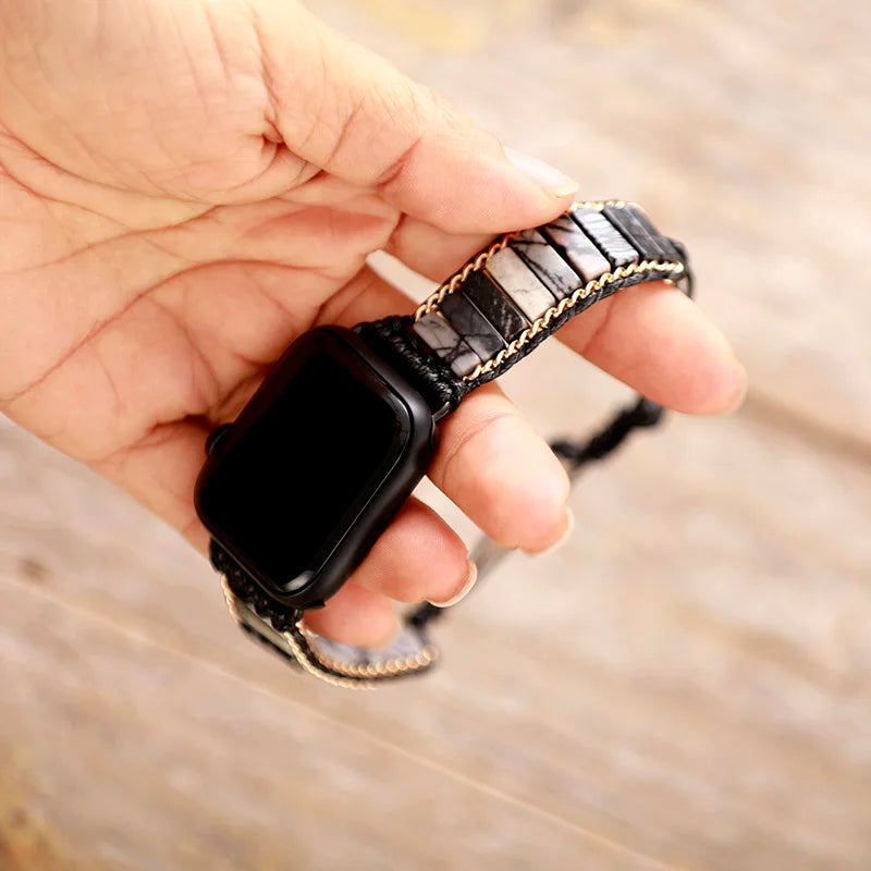 Bracelet pour montre connectée Apple en pierre semi-précieuse Jo-Agus 10