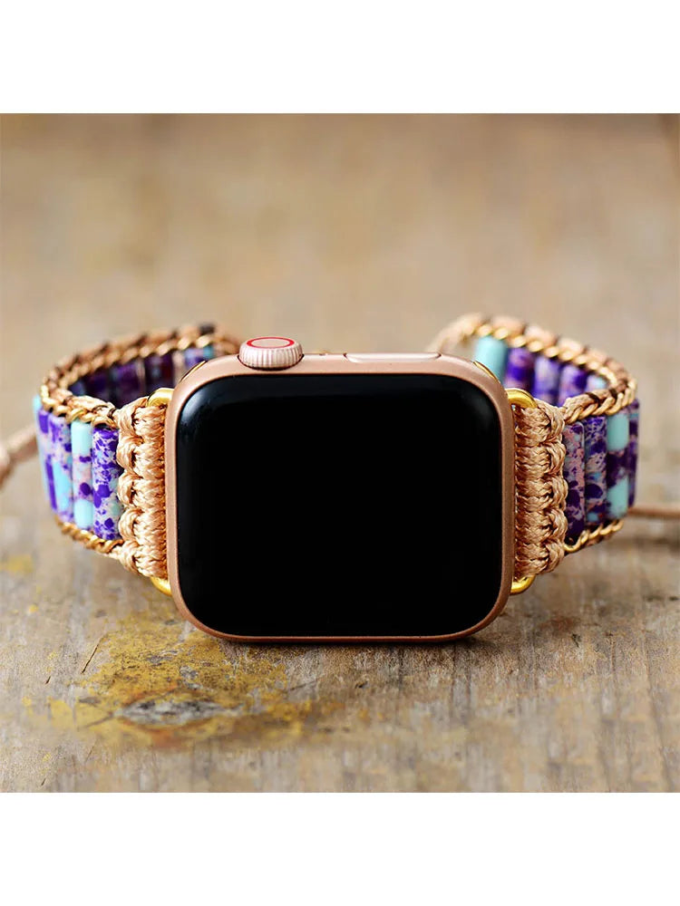 Bracelet pour montre connectée Apple en pierre semi-précieuse Jo-Agus 4