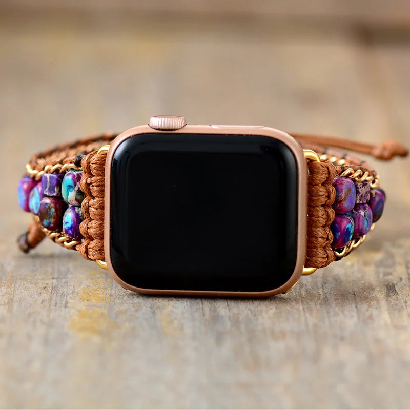 Bracelet pour montre connectée Apple en pierre semi-précieuse Jo-Agus 16