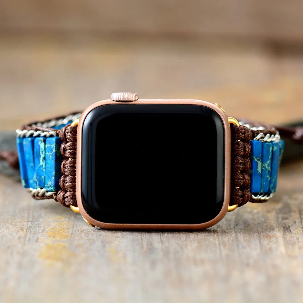 Bracelet pour montre connectée Apple en pierre semi-précieuse Jo-Agus 8