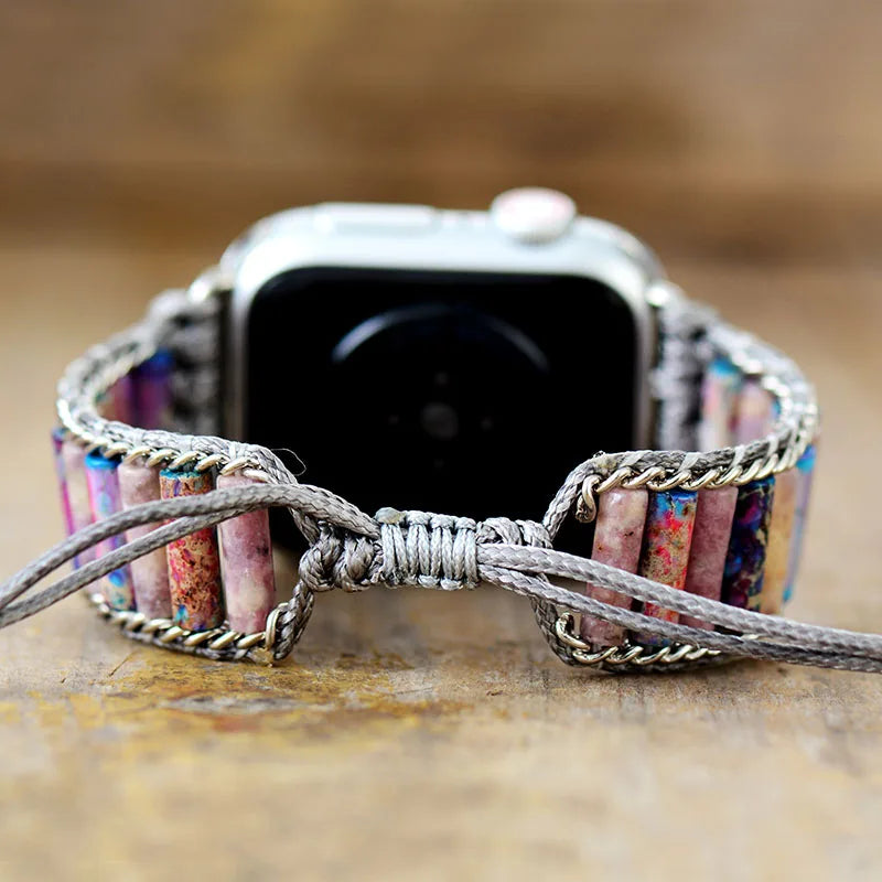 Bracelet pour montre connectée Apple en pierre semi-précieuse Jo-Agus 4