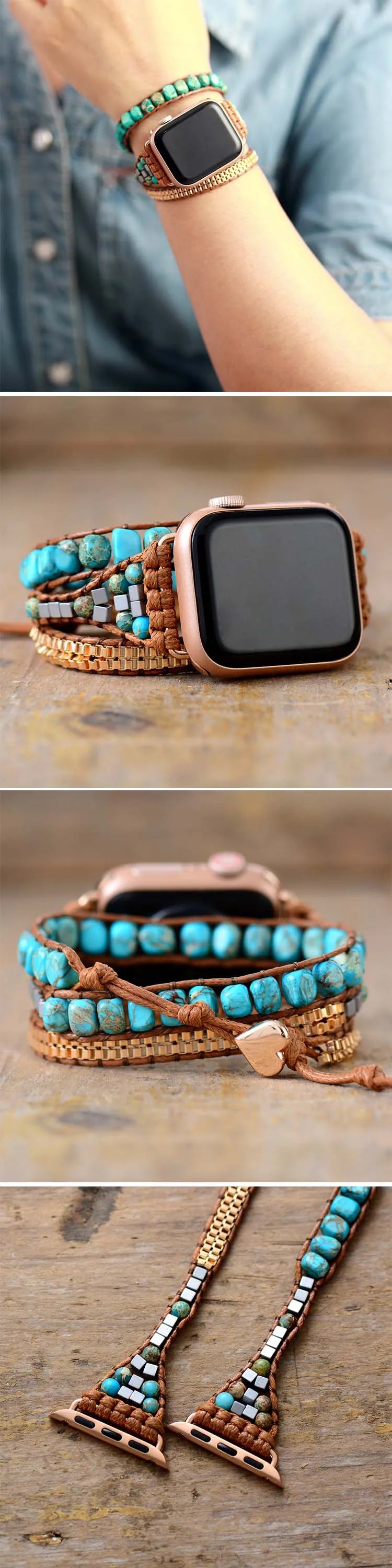 Jo-Agus Semi-Precious Stone Apple Smart Watch Band 15