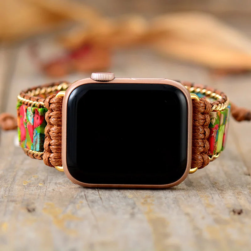 Bracelet pour montre connectée Apple en pierre semi-précieuse Jo-Agus 8