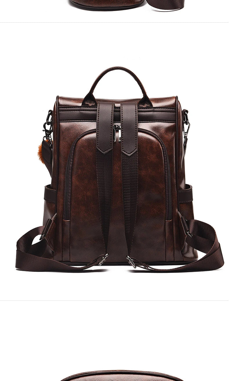 Gajuwa Vintage Vegan Leather Backpack