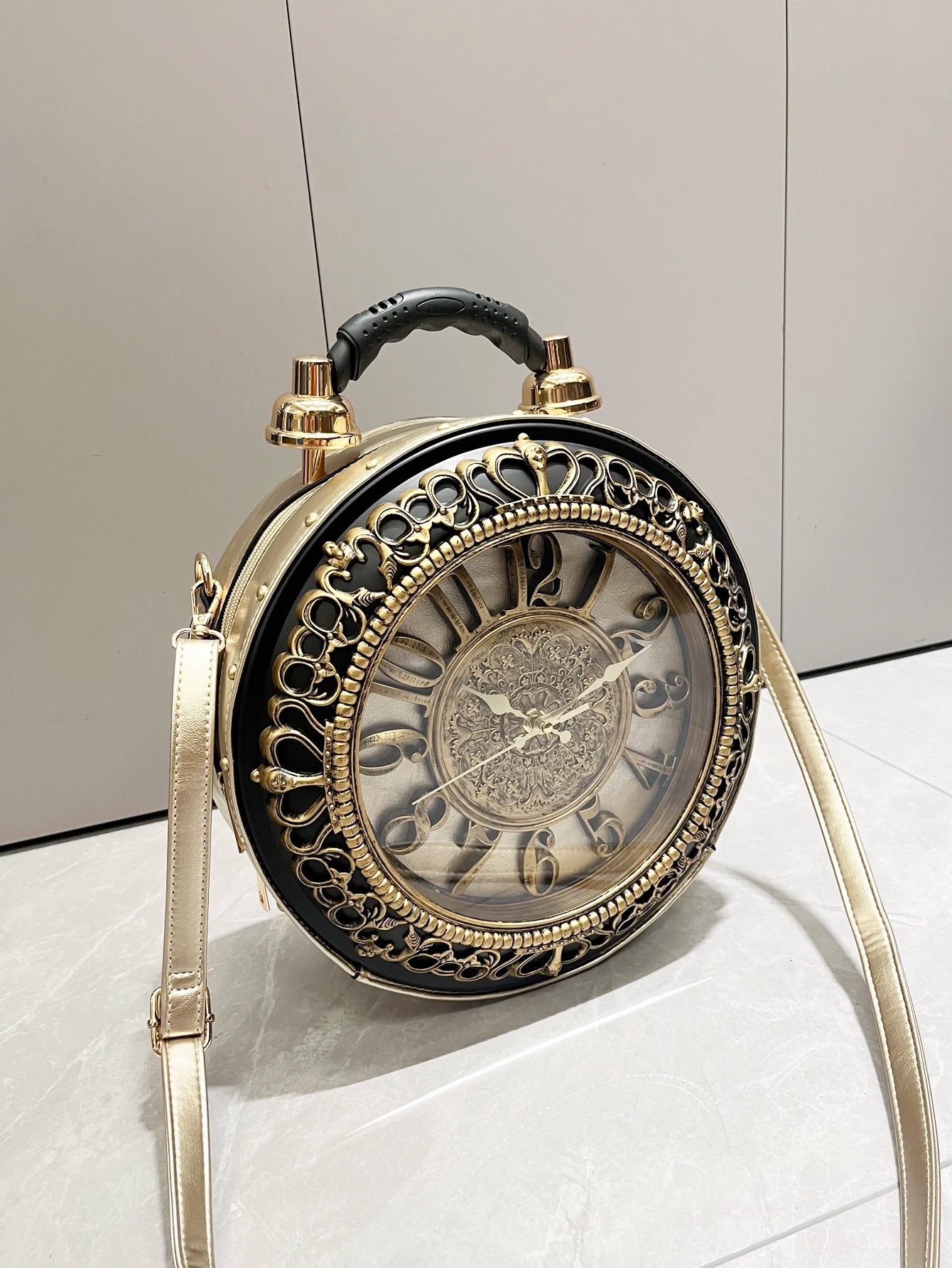 Piyat Luxury Clock-Shaped Designer Bag