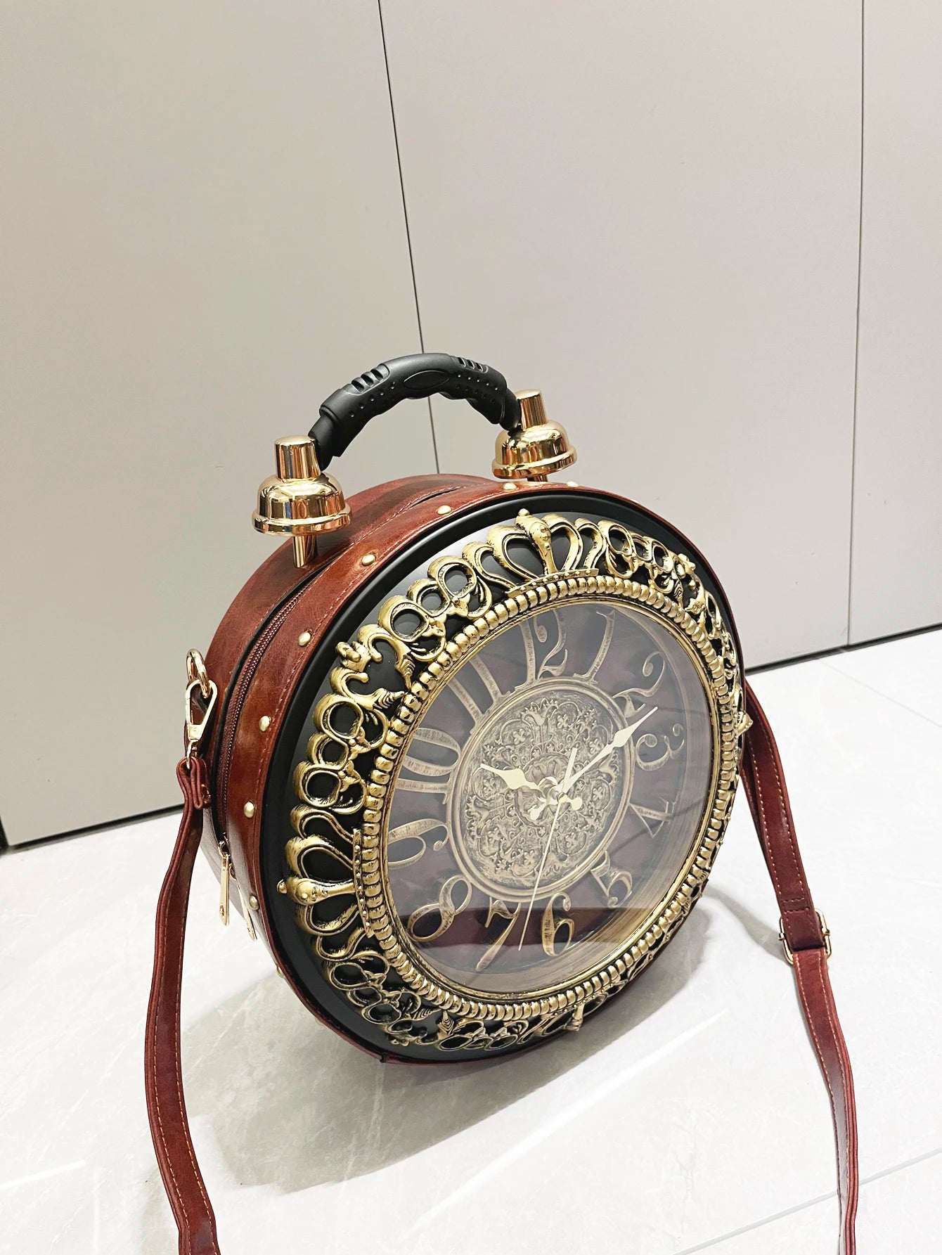 Piyat Luxury Clock-Shaped Designer Bag