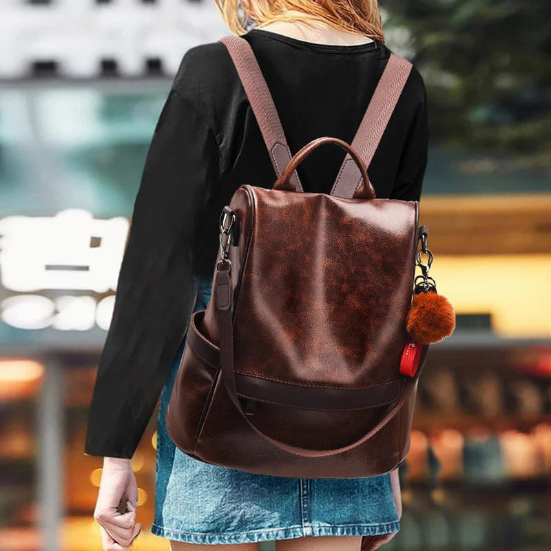 Gajuwa Vintage Vegan Leather Backpack