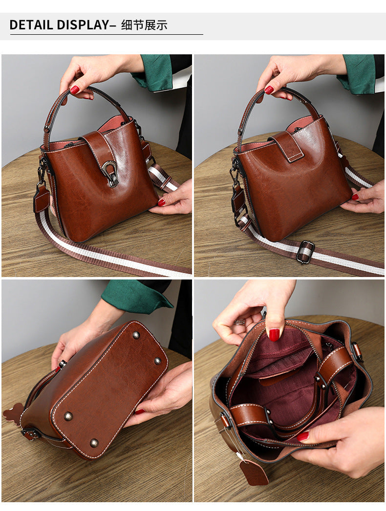 Kiris Cowhide Leather Handbag