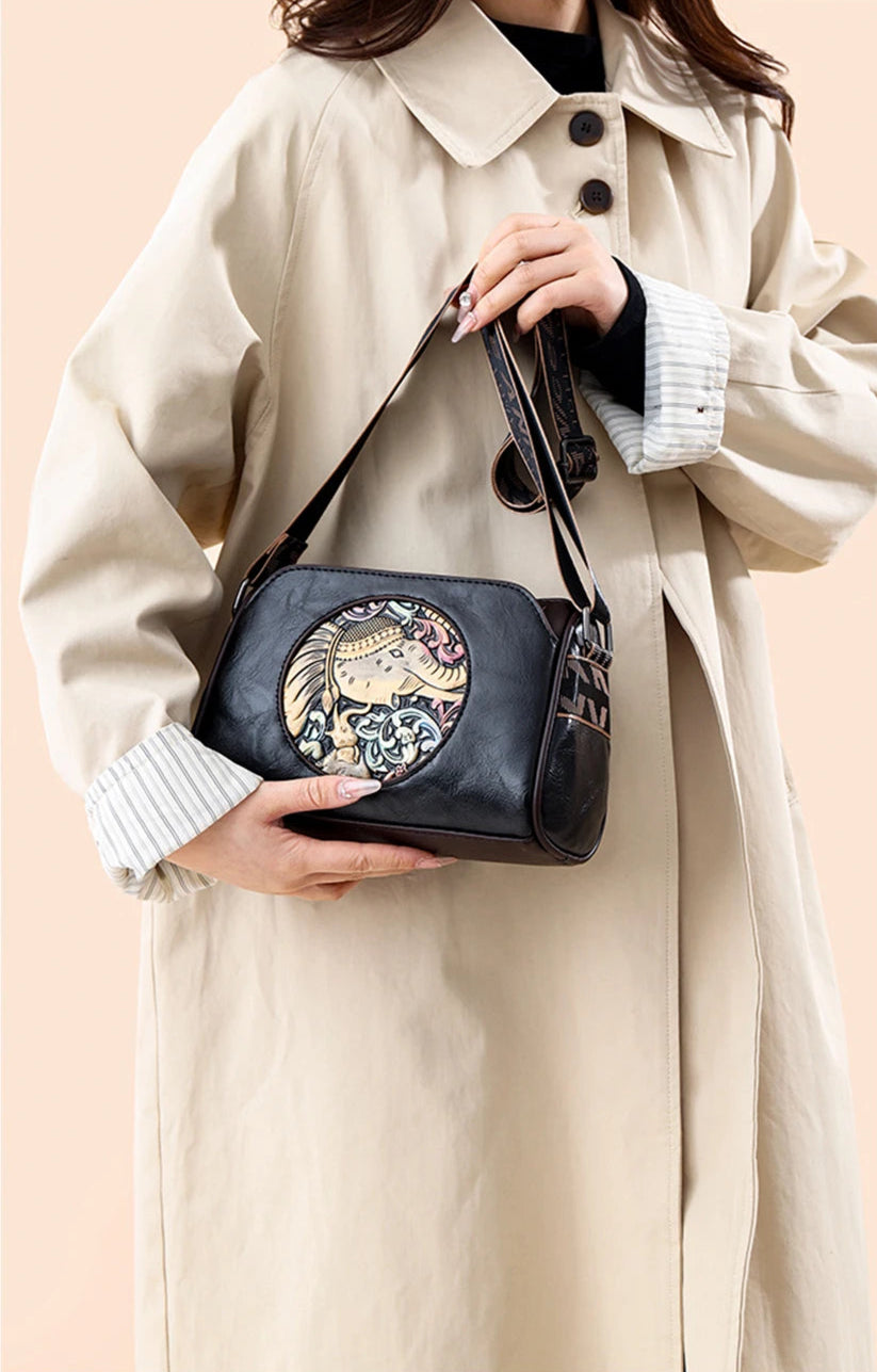 Aira Elephant Printed Luxury Designer Handbag