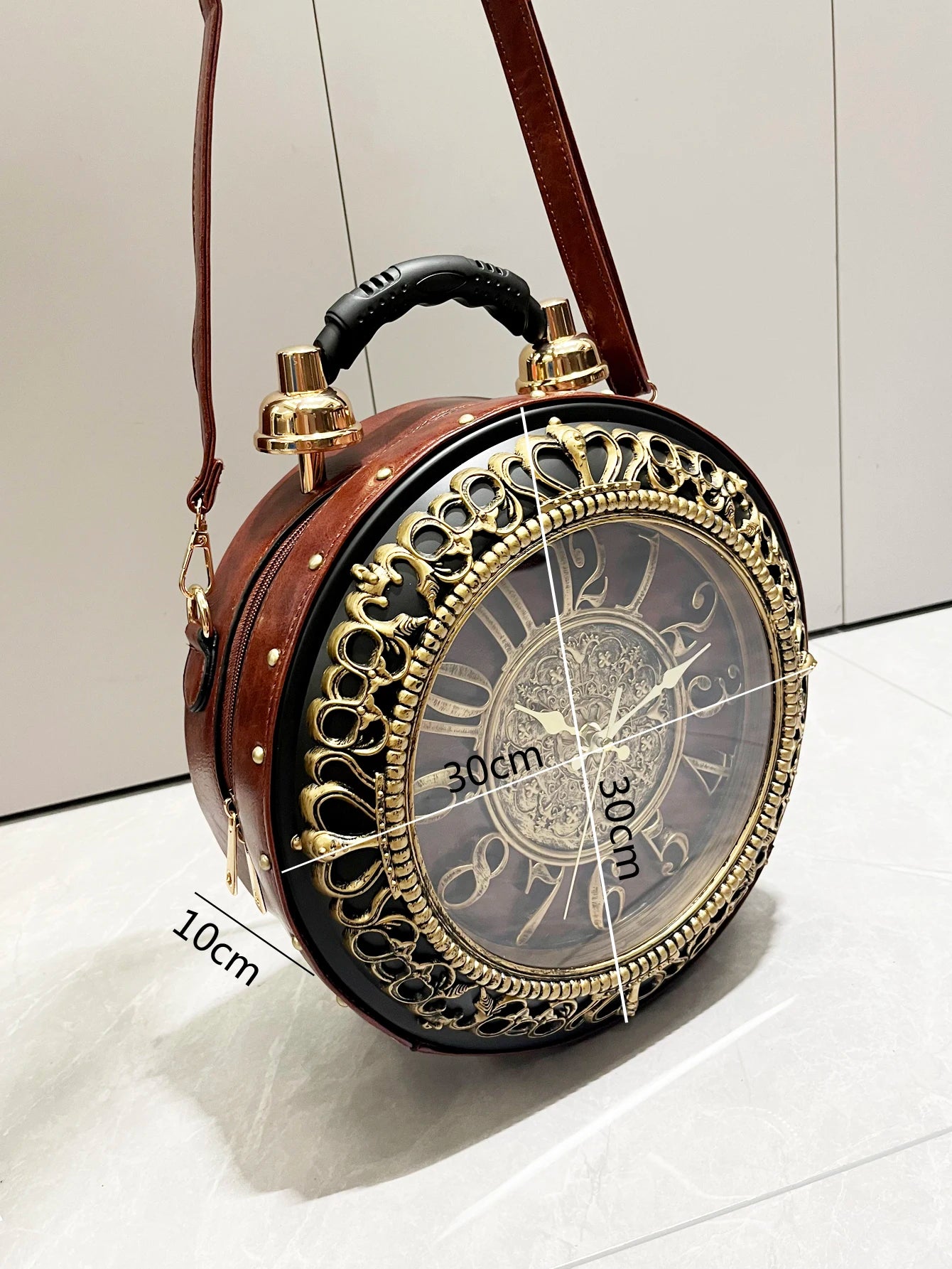 Piyat Luxury Clock-Shaped Designer Bag