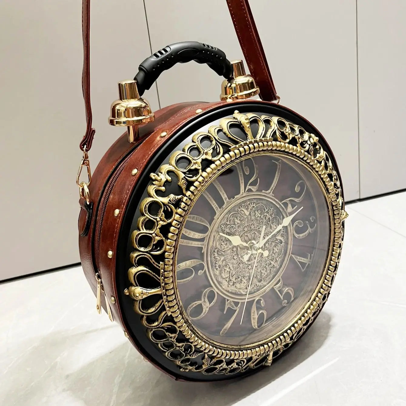 Piyat Luxury Clock-Shaped Designer Bag