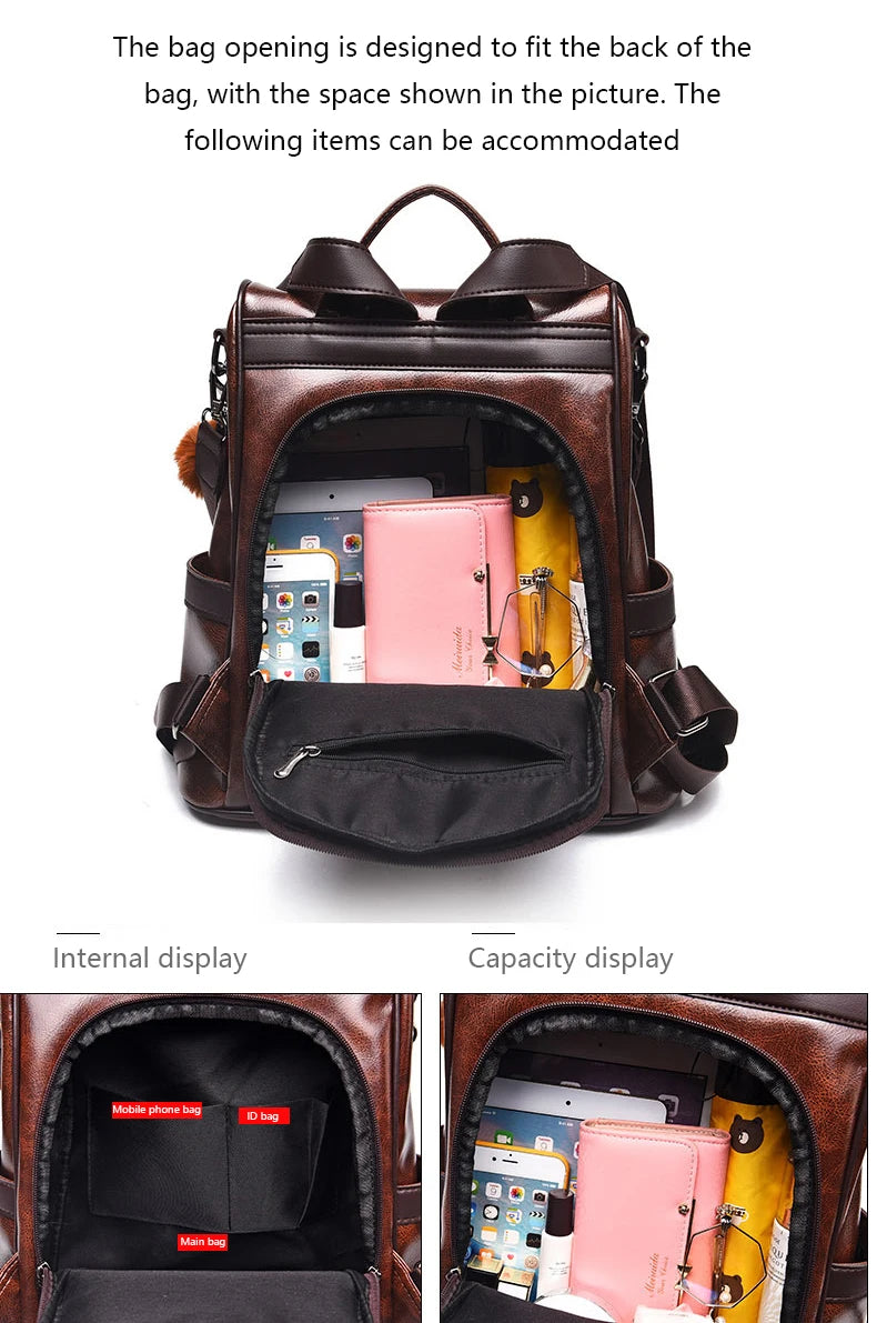 Gajuwa Vintage Vegan Leather Backpack