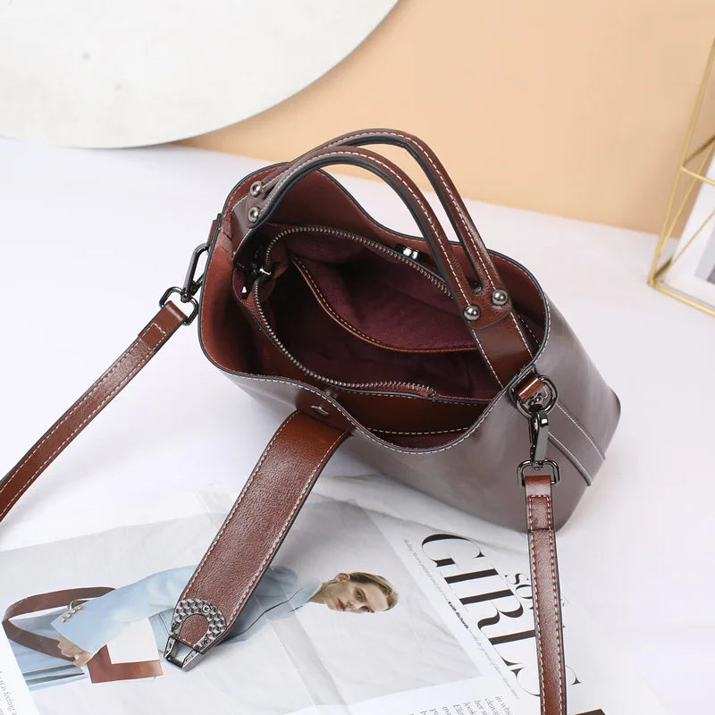 Kiris Cowhide Leather Handbag