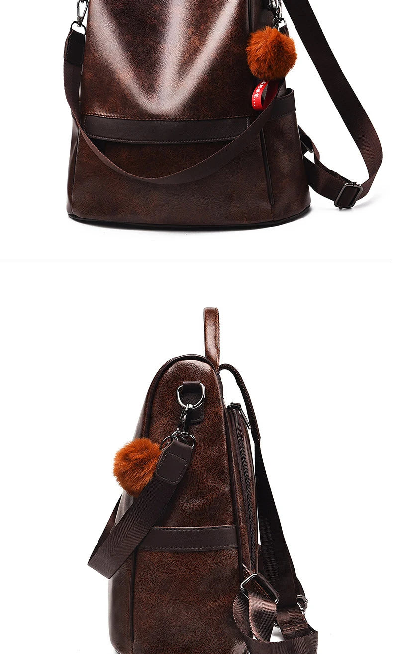 Gajuwa Vintage Vegan Leather Backpack