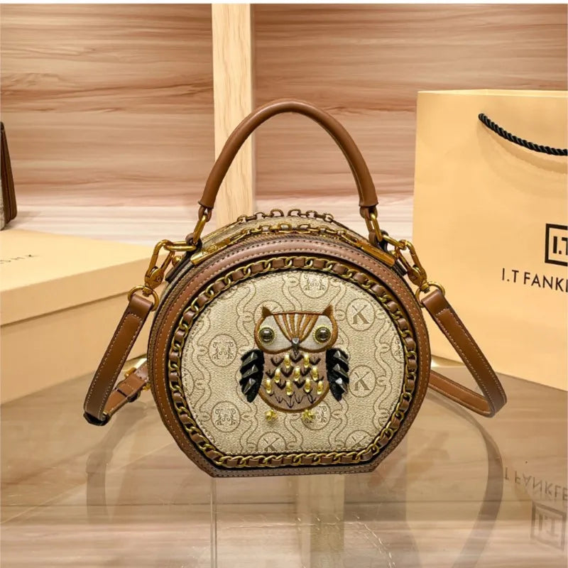 Charmi Owl Printed Designer Handbag