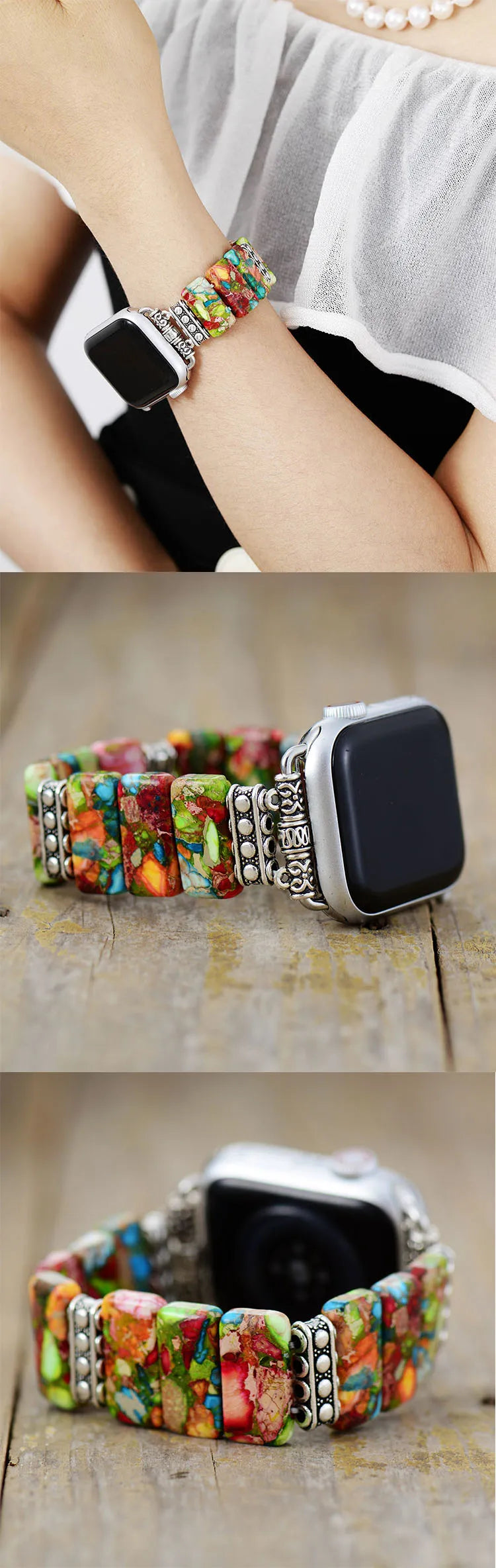 Jo-Agus Semi-Precious Stone Apple Smart Watch Band 9