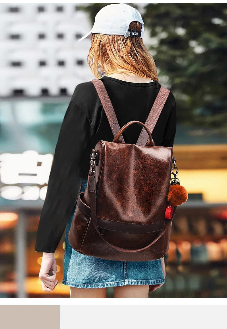 Gajuwa Vintage Vegan Leather Backpack