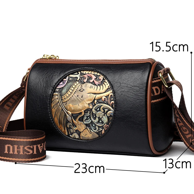 Saundir Elephant Printed Luxury Designer Handbag