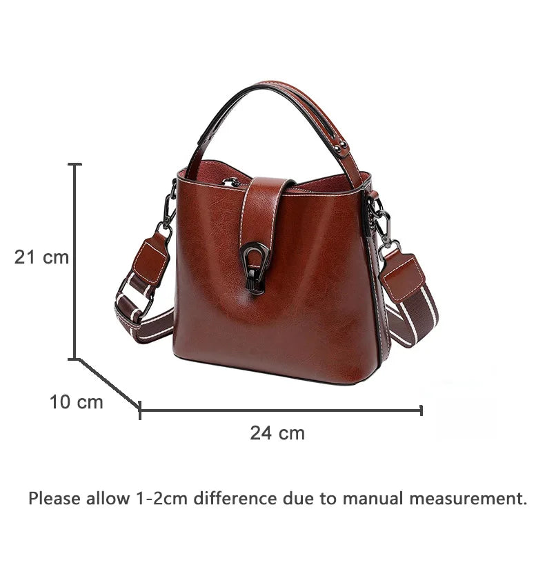 Kiris Cowhide Leather Handbag