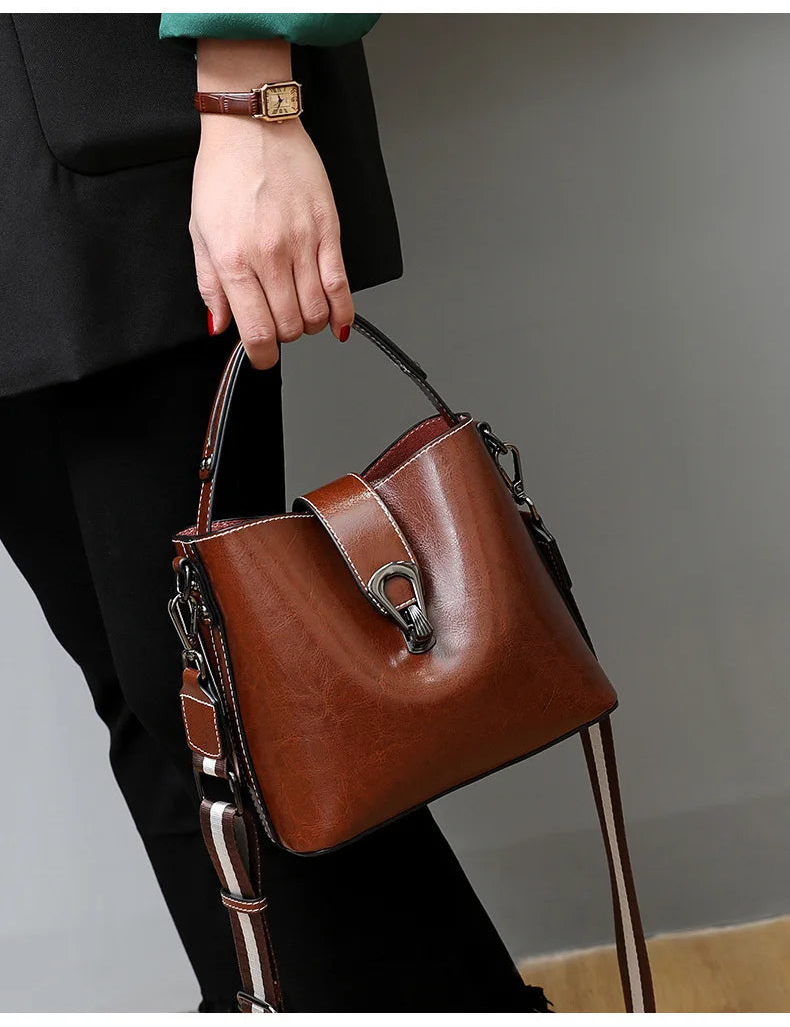 Kiris Cowhide Leather Handbag