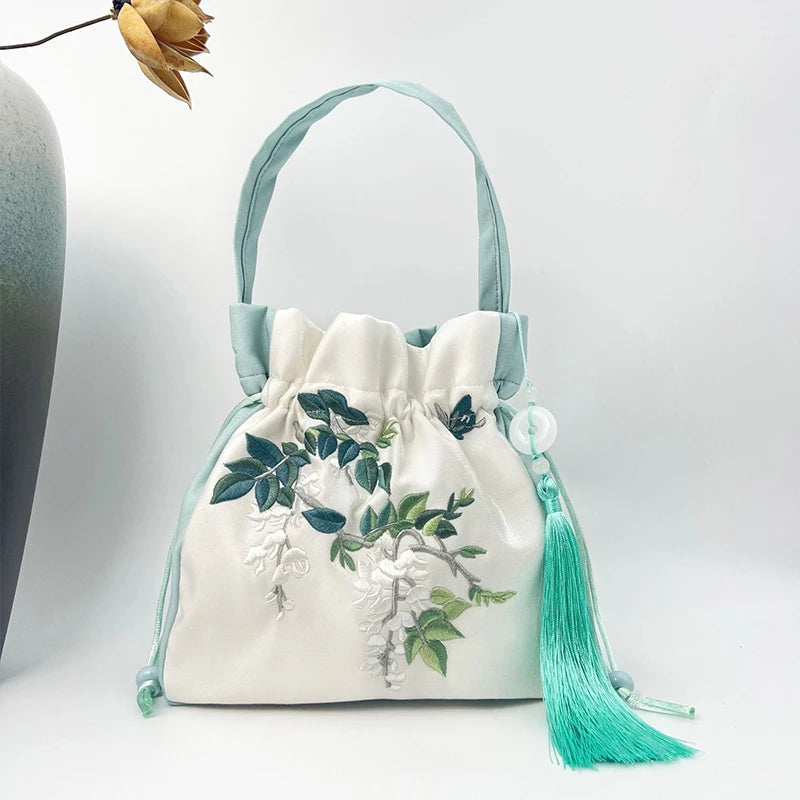 Sac à broderie florale rétro Puran