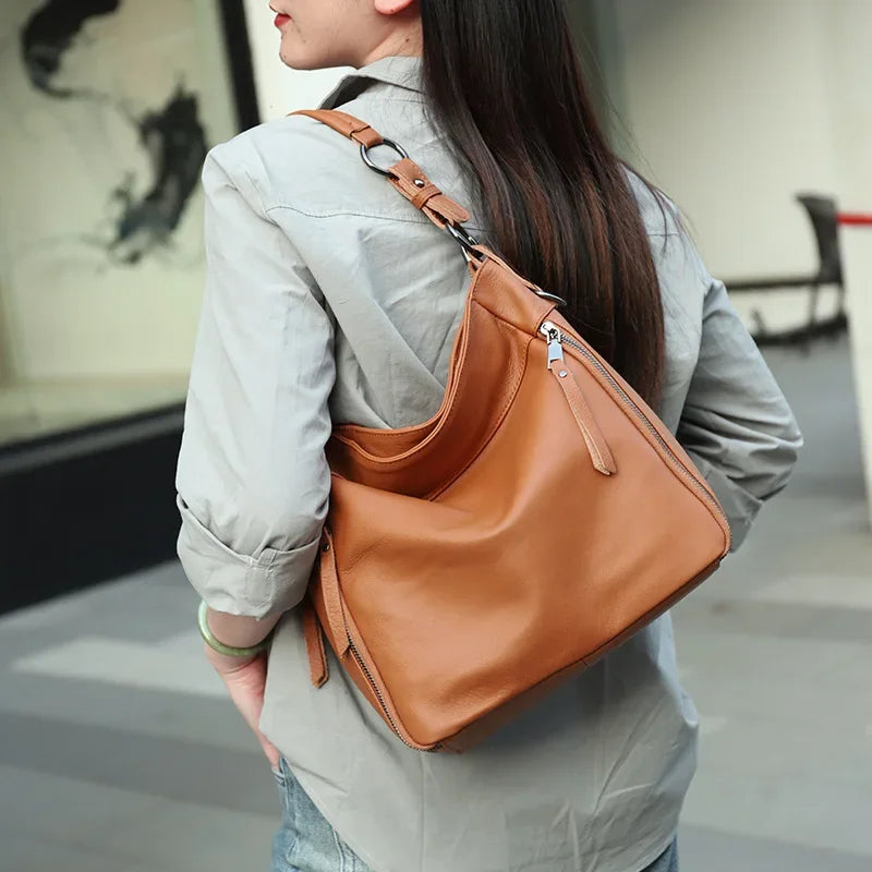 Godav Cowhide Leather Handbag