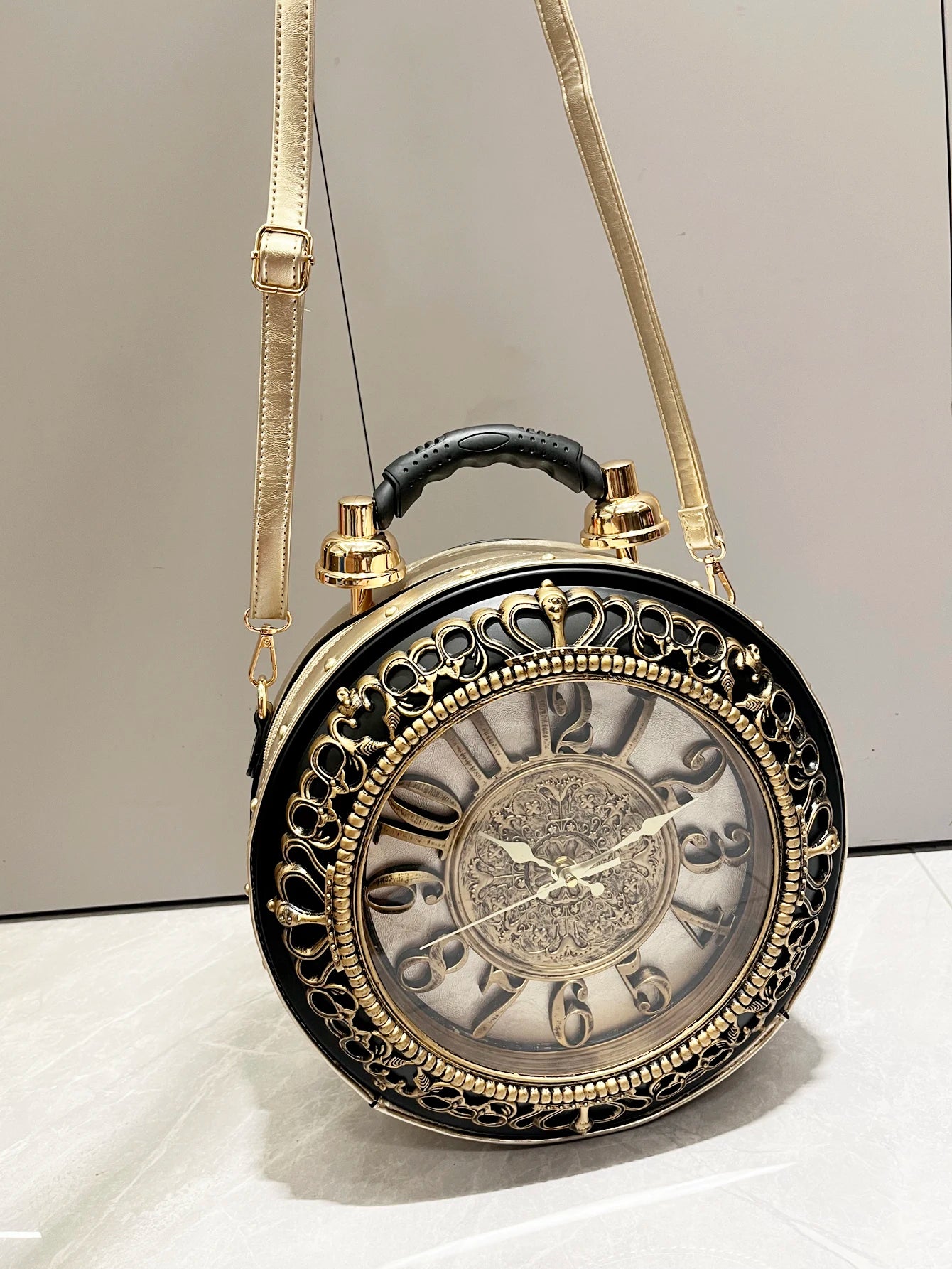 Piyat Luxury Clock-Shaped Designer Bag