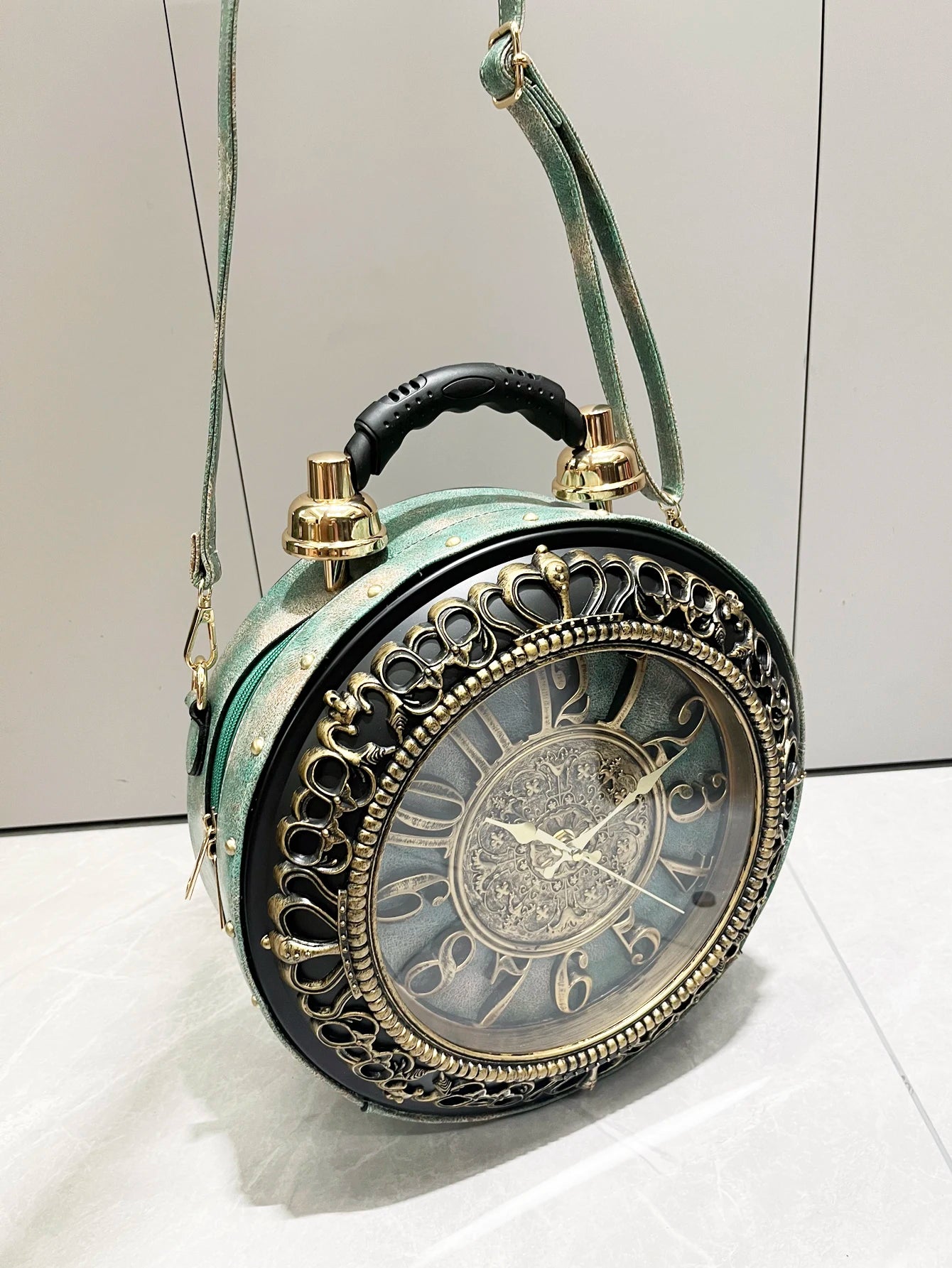 Piyat Luxury Clock-Shaped Designer Bag