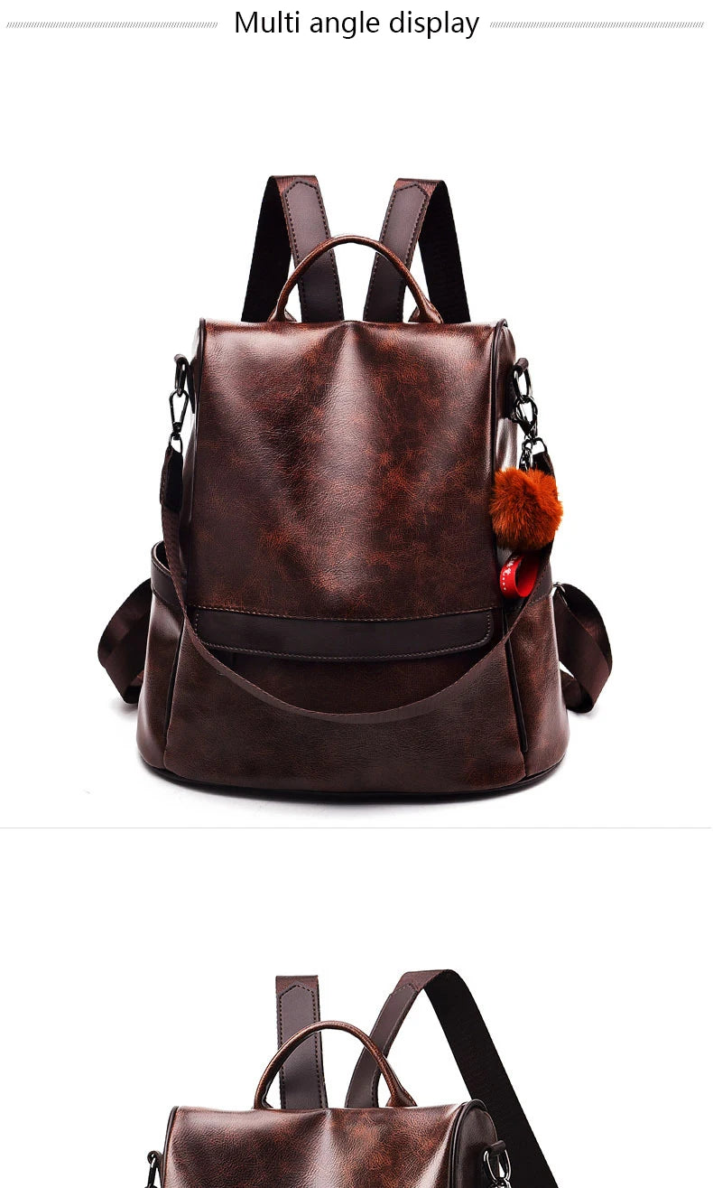 Gajuwa Vintage Vegan Leather Backpack