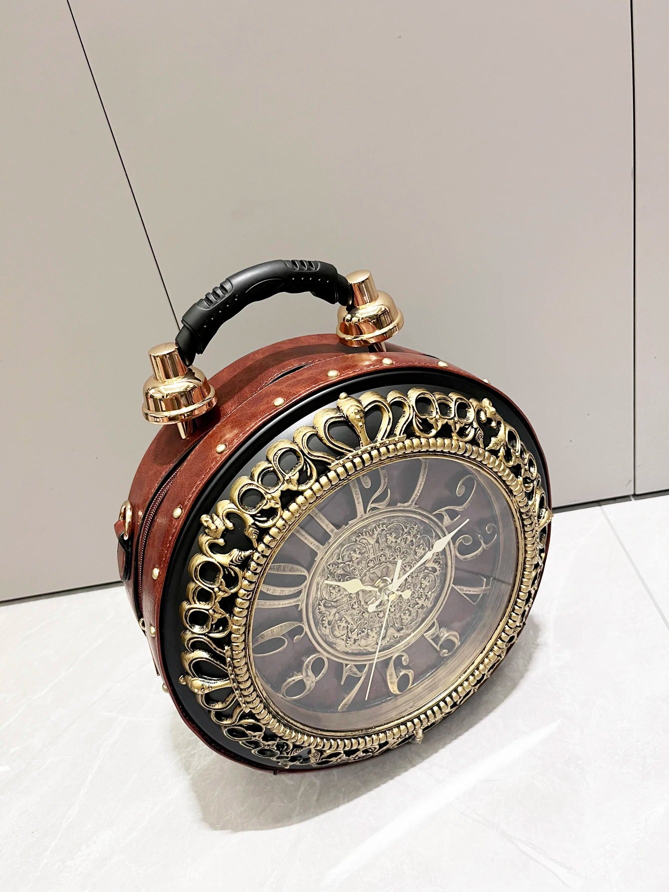 Piyat Luxury Clock-Shaped Designer Bag