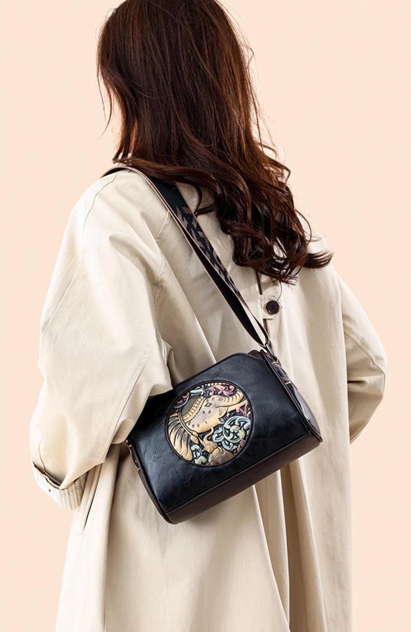 Aira Elephant Printed Luxury Designer Handbag