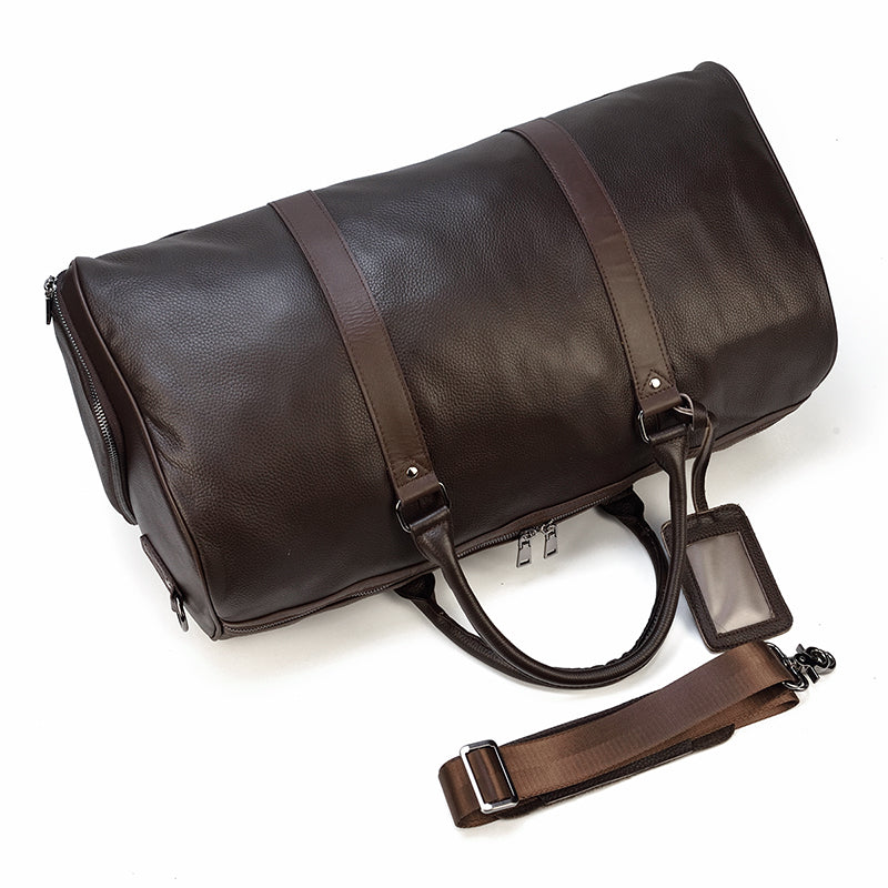 Antar Leather Weekender Duffle Bag