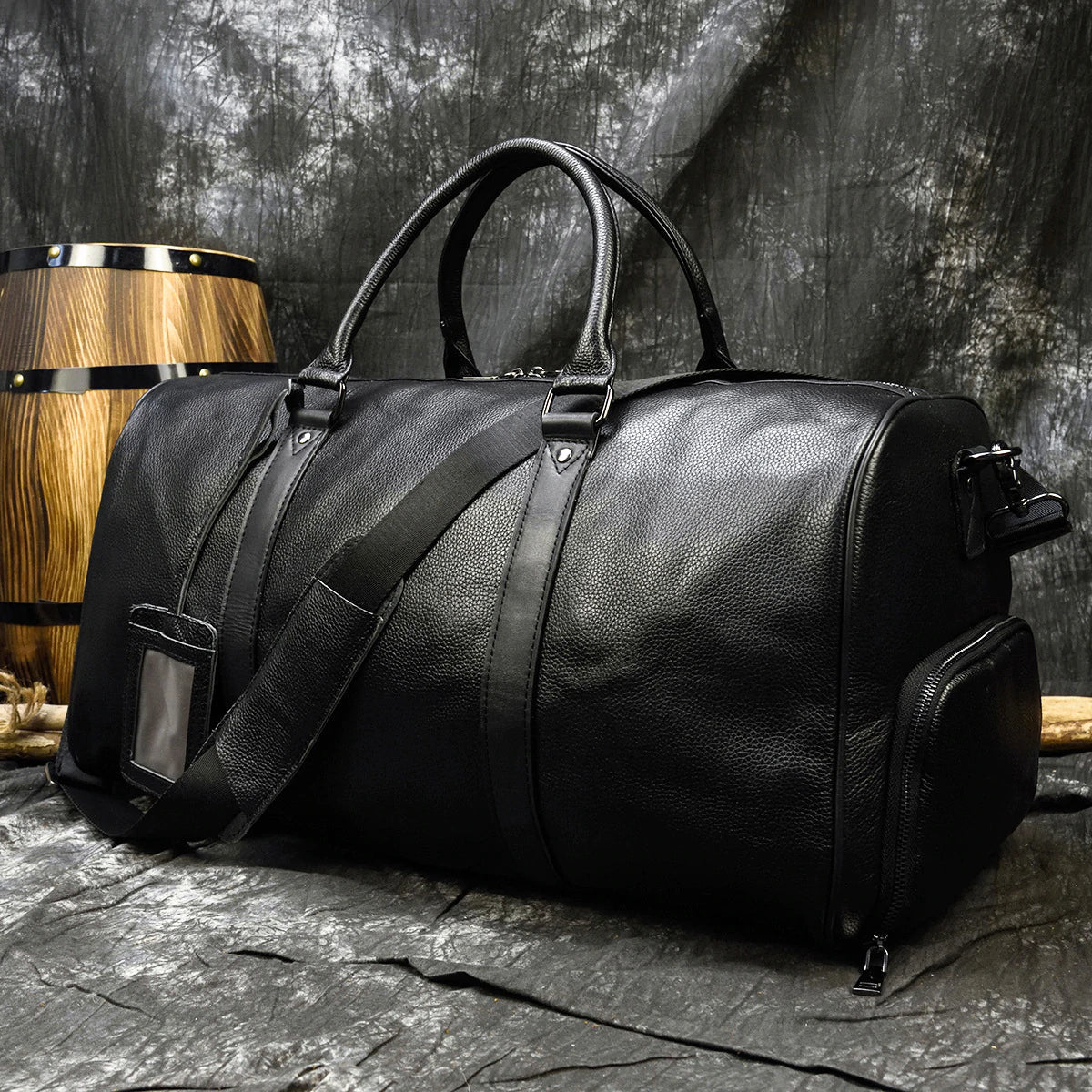 Antar Leather Weekender Duffle Bag