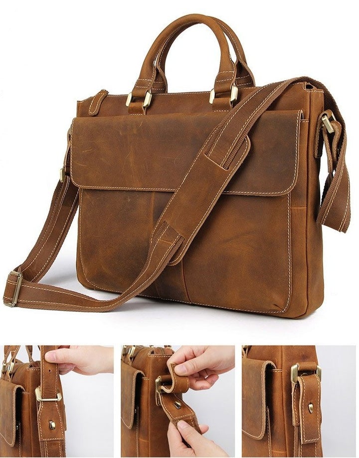 Makansh Leather Briefcase