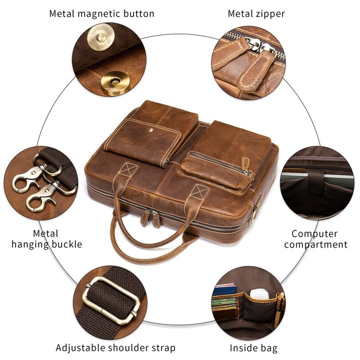 Moulana Leather Briefcase